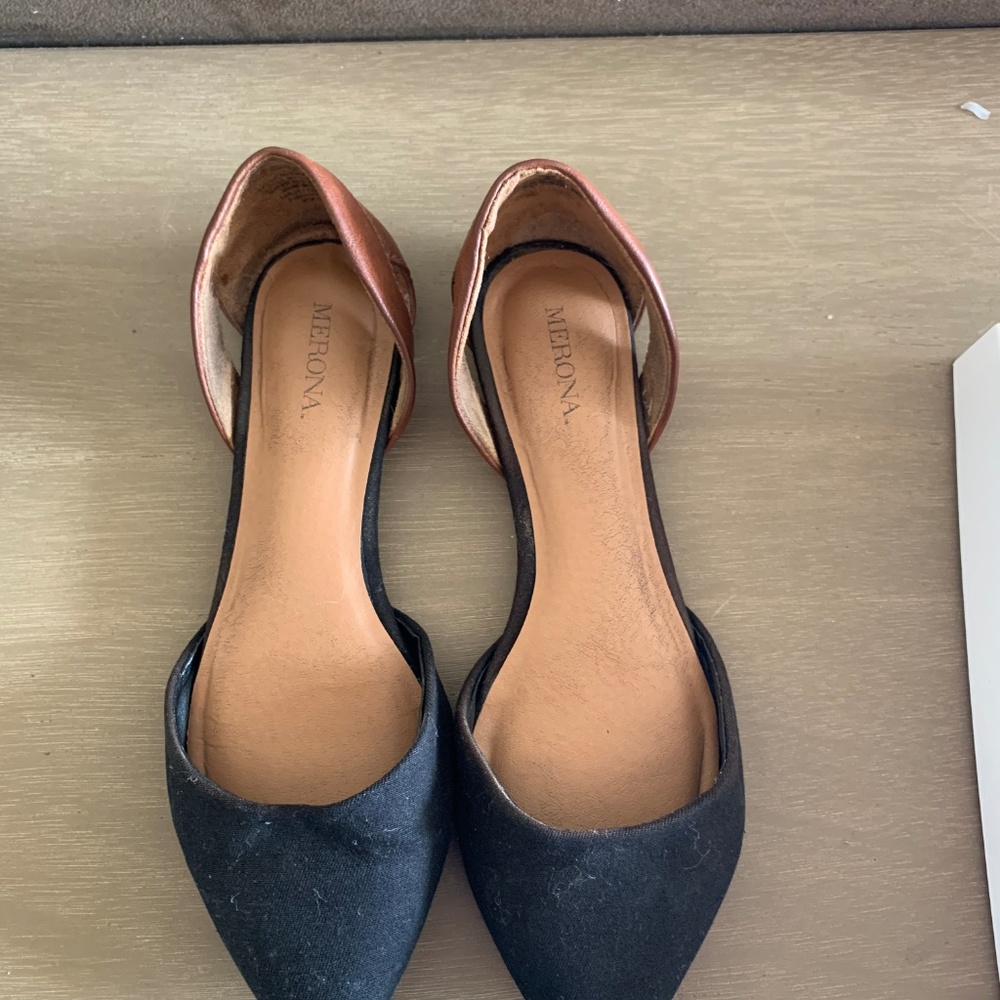 Brown and Black Flats